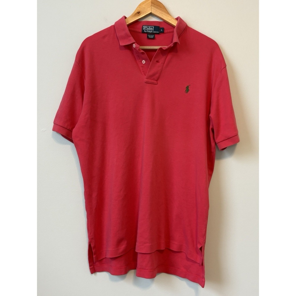 Polo Ralph Lauren Men's Red Polo Shirt L 100% Cotton